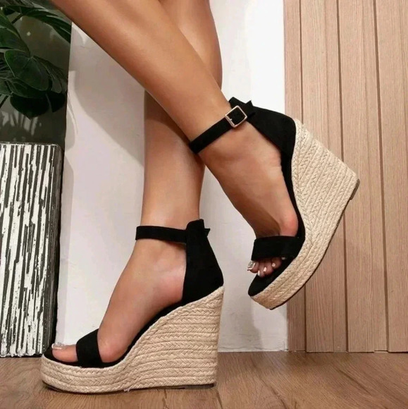 Women's Wedge Heel Espadrilles Sandals With Waterproof Platform And Ankle Strap - Picture 5 of 6